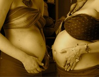 Two pregnant bellies